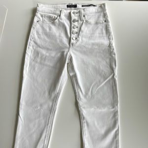 Banana Republic High Rise White Skinny Jean Size 27